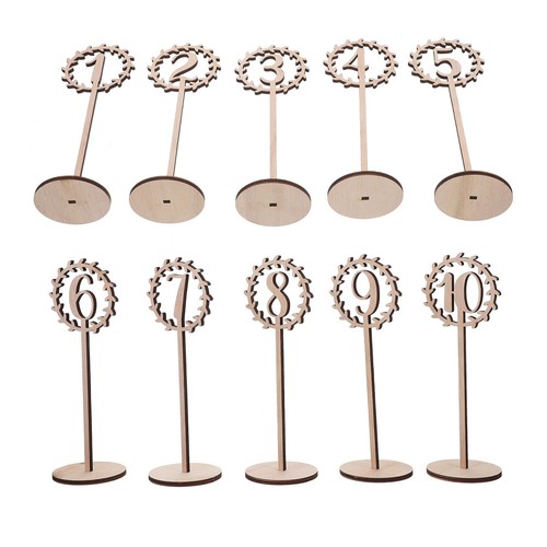 Wooden wedding table - wooden, numbers