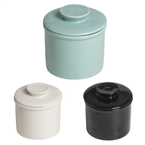 Butter crock modern round - crock,