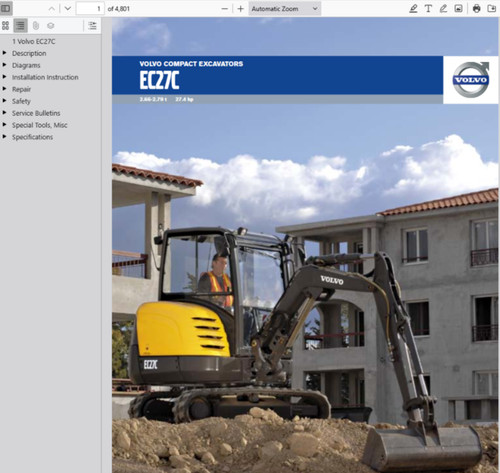 Volvo ec27c mini - ec27c, excavator