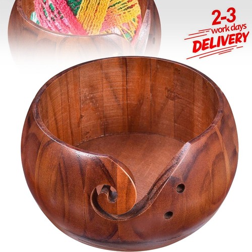 Wooden yarn bowl - wool, holder