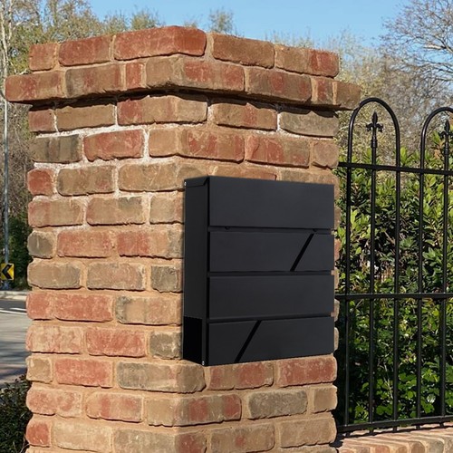 Black lockable wall - black, wall-mounted