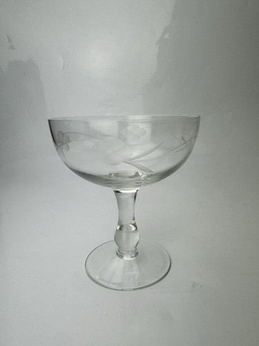 Vintage etched glass - vintage, champagne