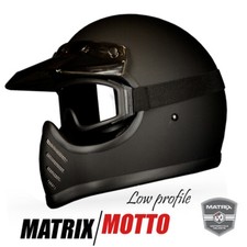 Full Face Retro Bobber Motorcycle helmet  Matrix Motto Vintage 