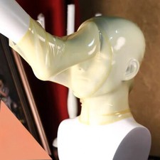 Foot Fetish shiny Latex Hood