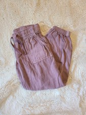 Cat & Jack Girl's XS Size 4-5 Light Plum Lightweight Pull On Jogger Pants  