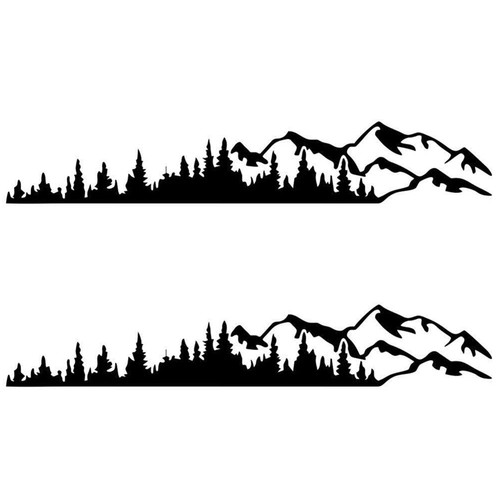 2pcs mountain range vinyl - mountain,
