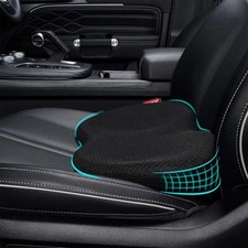 Car Seat Cushion Memory Foam Wedge Seat Pad Back Pain Relief Pillow for Driver