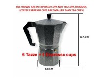 Coffee Percolator Moka Pot Stove Top Italian Style Espresso Maker 6 & 9 Tazze 