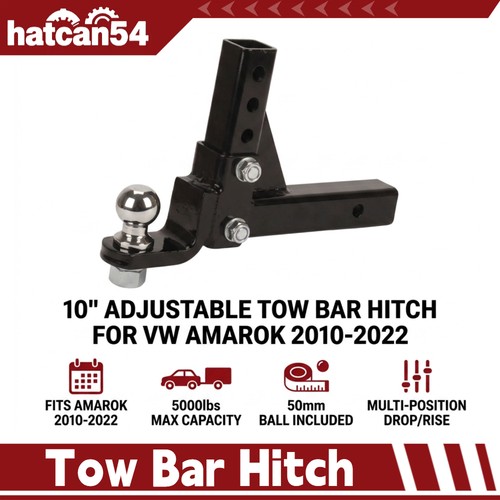 Adjustable tow bar hitch - bar,
