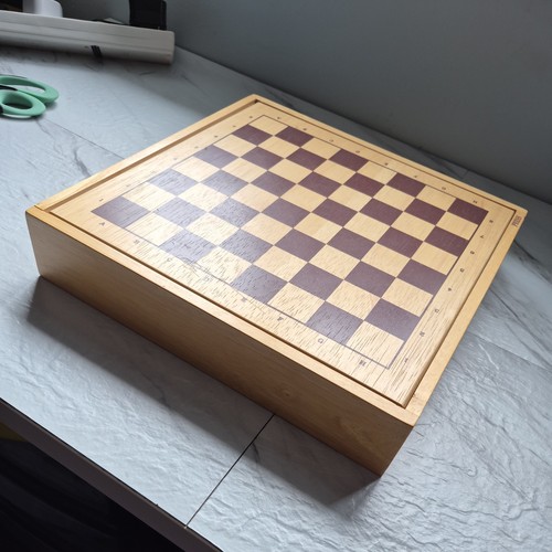 Wooden boxed chess drafts - wooden, chess,