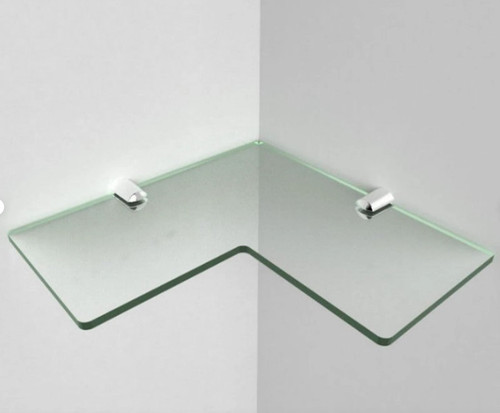 Modern corner shelf - , glass