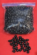 630pcs Black Plastic Round