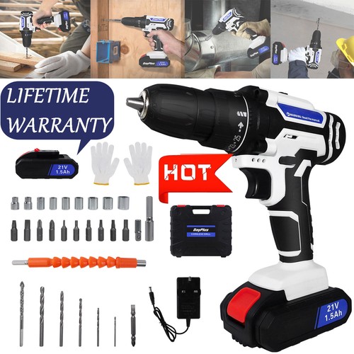 21v cordless drill set - set,