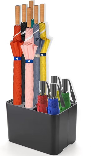 Black umbrella stand - black,