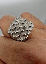 Genuine Solid Heavy 925 Sterling Silver Mens 5 Row 20mm Keeper Ring Hallmarked