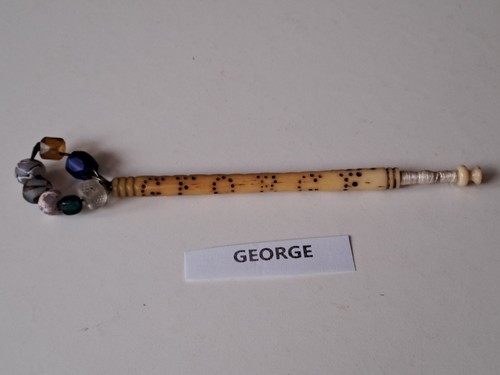 Antique bone lace bobbin - antique, with