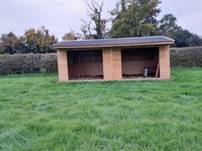 Double 24' x 12' RHT horse field shelter, stable