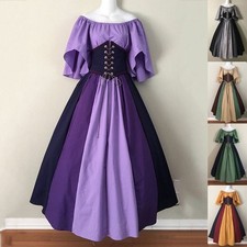 Vintage Women Renaissance Medieval Victorian Fancy Dress Gothic Cosplay Costume