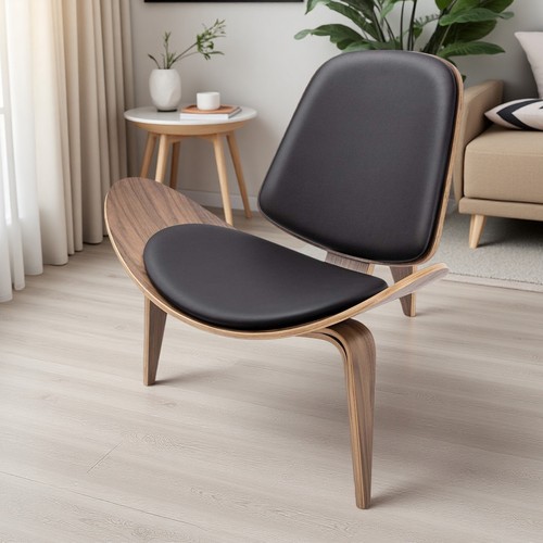 Mid century leather shell - mid-century,