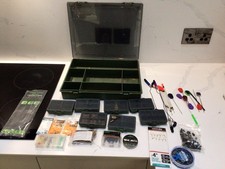 Large Tackle Box With Tackle Hooks Bobbins Guru Korda Used Carp Fishing Gear