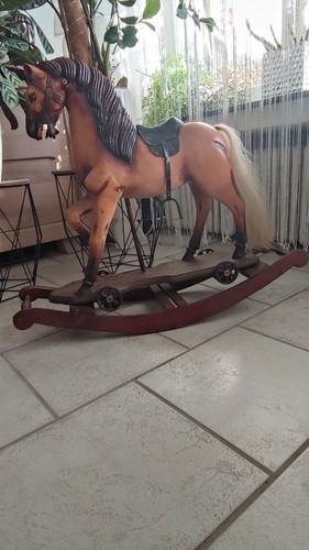 Antique wooden rocking horse - wooden,