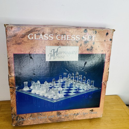 Glass chess set - glass,