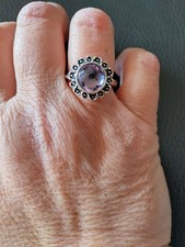 Pandora's Wanda's Garden Amethyst Ring Size 52.