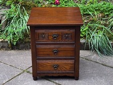 OLD CHARM LIGHT OAK CHEST OF