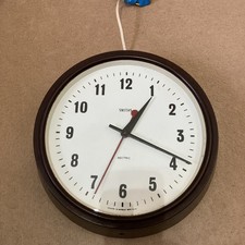 Vintage Smiths Sectric Brown Bakelite Wall Clock 9 Inch Face