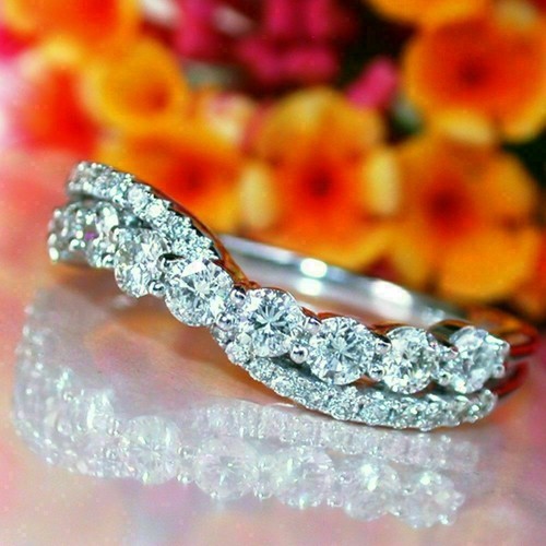 14k white gold over ct - 1.00,