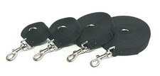 Black Dog Training Lead 3ft To 100ft Long Obedience Tracking Leash 25mm Webbing