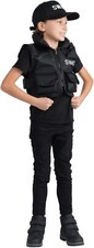 Dress Up America Swat Costume Kids - SWAT Vest and Cap Set - Role Play SWAT Vest