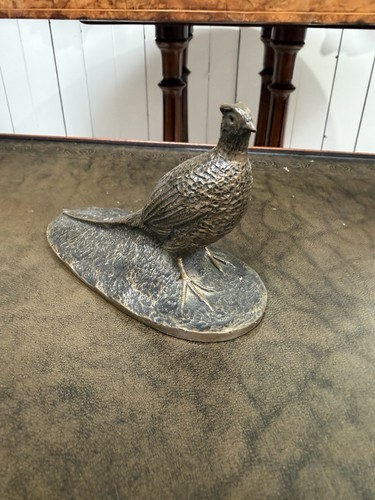 Vintage bronze pheasant bird - vintage,