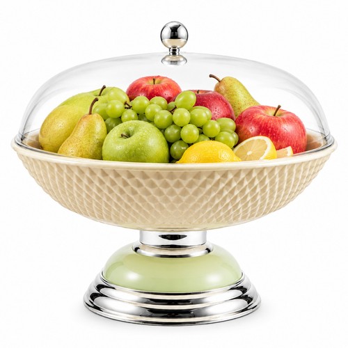 Clear fruit bowl with lid - fruit,