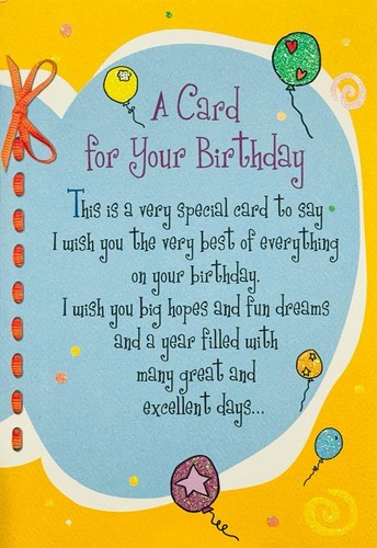 For your birthday - your, sentimental