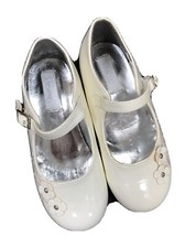 Girls Flower Girl Shoes, Cream