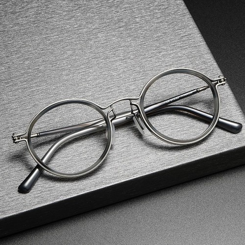Retro double round titanium - retro,