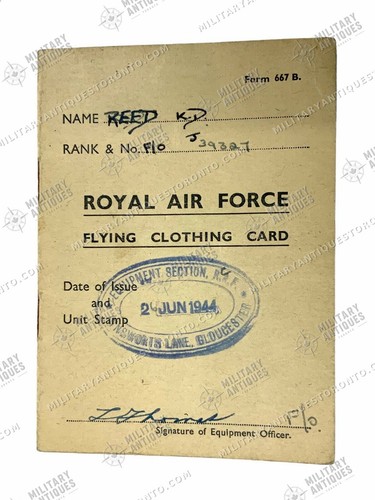 Ww2 canadian rcaf reed - canadian, f/o