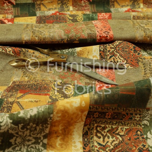 Fire treated printed velvet - fire,