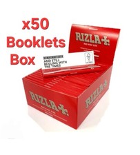 RIZLA Red King Size Medium Weight Kingsize Rolling Papers Box of 50 Booklets