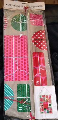 Large hanging fabric advent - large,