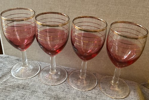 Vintage cranberry gold - vintage,