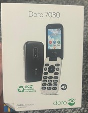 Brand New Doro 7030 4G Dual Sim Card Big Keys, Loud Sound, Black UNLOCKED Uk