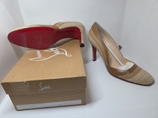 Vtg Christian Louboutin Red Bottom Color Block Heels Pumps Size 8 38 Paris Rare