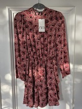 ZARA DRESS**size small**DUSKY PINK FLORAL**NEW WITH TAGS