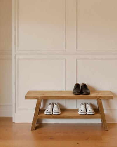 Wooden shoe bench - wooden,
