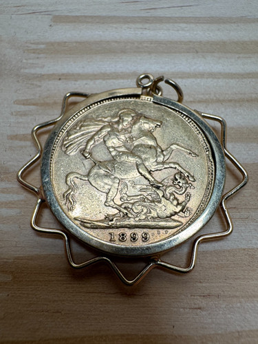 1899 gold full sovereign coin - gold,