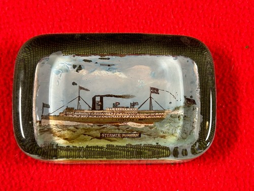 Antique reverse painted - reverse, glass