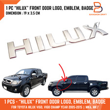 1 PC of HILUX CHROME FRONT DOOR LOGO EMBLEMS BADGES FOR TOYOTA VIGO REVO 05-15