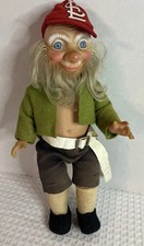 Vintage Crolly Larry the Lucky Leprechaun Doll 12.5" Rubber Face